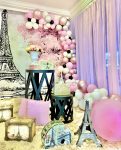 decoração pink paris festa